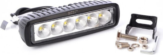 Rectangularς Rezistent la apă Faruri Auto LED 12 / 24V 18W 16cm 1buc
