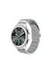 Samsung Galaxy Watch5 Watch5 Pro Watch4 Watch4 Classic Universal Titanium Alloy Three-Plant Flat Buckle Watch Band Silver