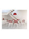 Bibi Dining Room Polypropylene Chair White/red 42x50x85cm
