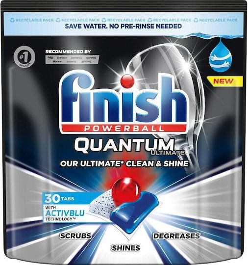 Finish Quantum Ultimate 30 Dishwasher Detergent Capsules