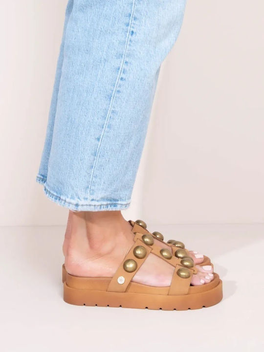 Sandalista Deux Nu Bronze Sandals Γυναικεία Δερμάτινα Σανδάλια