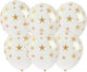 Set 6 Ballons Gold Sterne