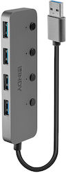 Lindy USB Hub 4 Θυρών (USB-A) 43309