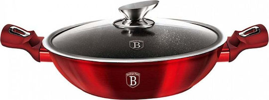 Berlinger Haus Metallic Line Wok Cast Aluminum with Lid with Ceramic Coating 28cm