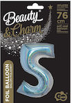 Balloon Foil Jumbo Number Silver 76cm