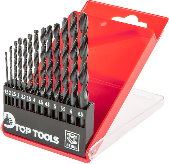 Top Tools Satz 13 Diamantbohrer HSS mit Zylindrischem Schaft für Metall