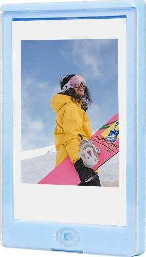 Loveinstant Metallic Photo Frame with Blue Frame