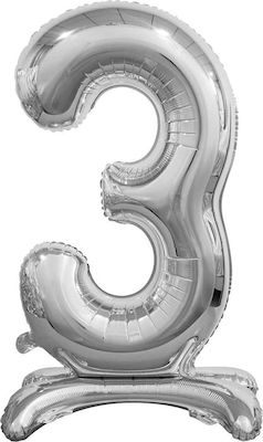 Balloon Foil Jumbo Number Silver 74cm