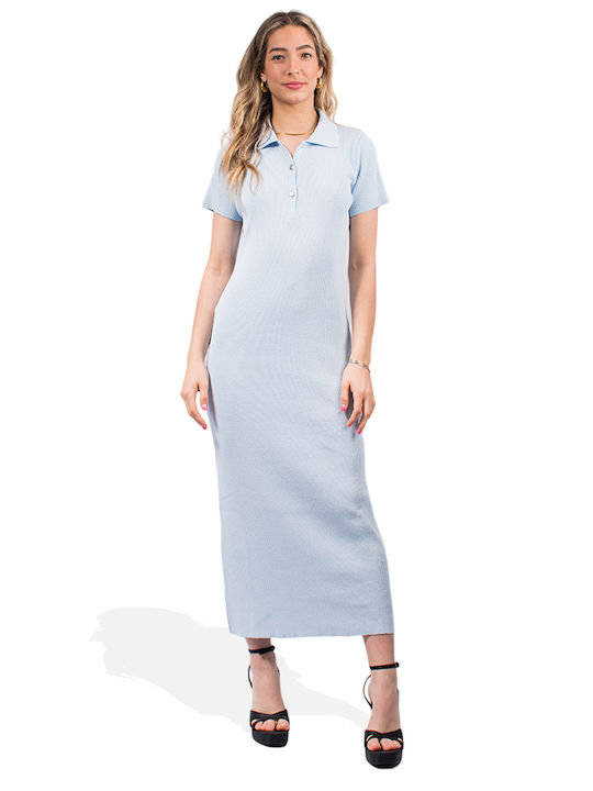 Combos Knitwear S4midl0062 Dress Light Blue