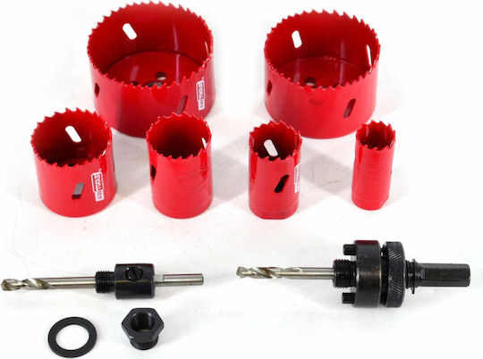 AWTools Hole Saw Kit HSS for Wood 1290gr