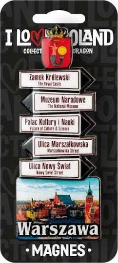 Pan Dragon I Love Poland Warsaw Set de Magneti Decorativi 1pcs