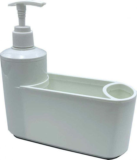 Metlex Dispenser Kitchen Plastic with Sponge Holder White 200ml