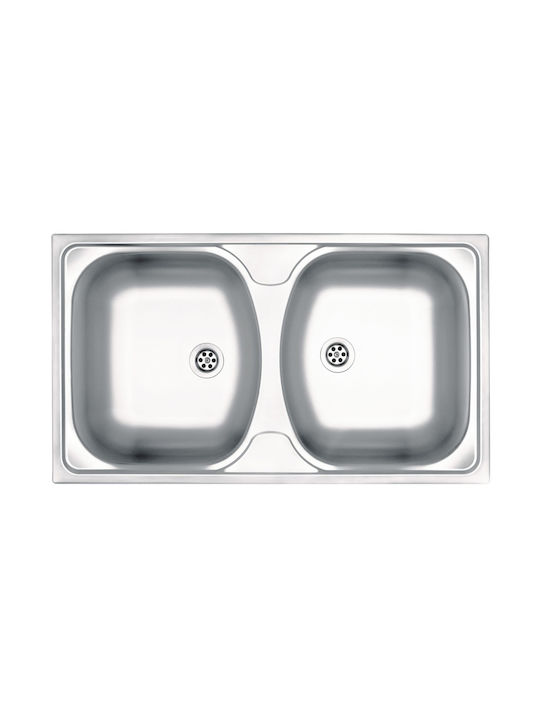 Deante Ένθετος Νεροχύτης Inox Μ79xΠ44cm Γκρι
