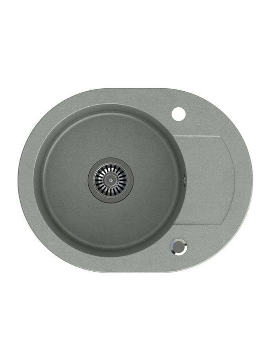 Steiner Drop-In Sink Synthetic Granite W58xD46cm Granite Grey