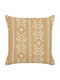 Beliani Sofa-Kissen aus 100% Baumwolle Beige und Weiß 45x45cm