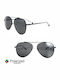V-store Unisex Sonnenbrille mit Schwarz Metall Gestell und Schwarz Polarisiert Linse POL9533BLACK