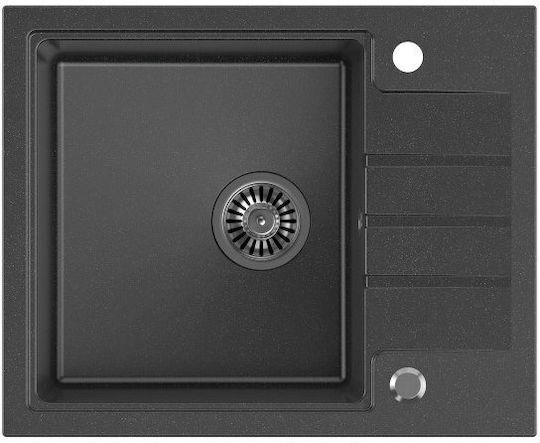 Steiner Drop-In Spüle aus Verbundgranulat B62xT50cm Schwarz