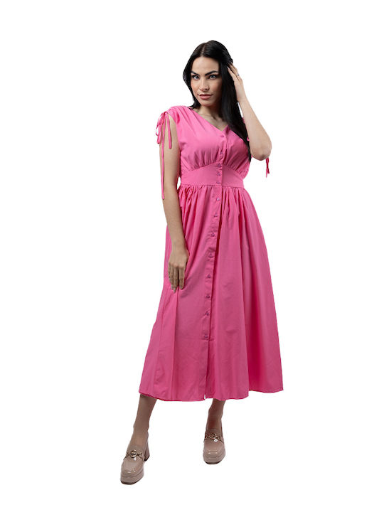 Women's Pink Midi Dress