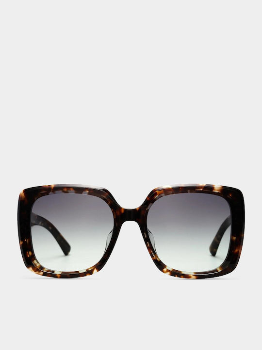 Bolon Damen Sonnenbrille mit Braun Schildkröte Kunststoff Gestell und Gray Verlaufsfarbe Linse BL3183A28