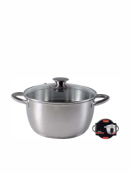 Florina Deep Stainless Steel Pot 6lt / 24cm