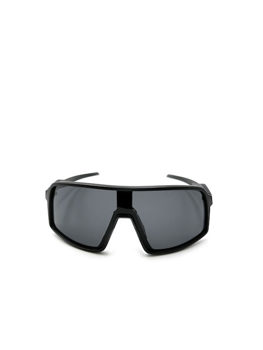 V-store Sunglasses with Black Plastic Frame and Black Polarized Lens POL8230BLACK