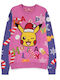Difuzed Pokemon - Pikachu Patched Χριστουγεννιάτικο Πουλόβερ Thematic Shirt with Print Pokemon Multicolour KW575772POK