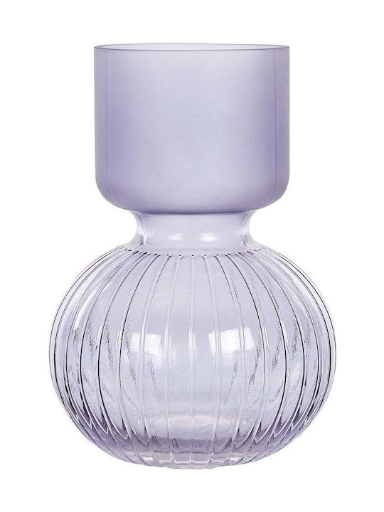 Beliani Vază decorativă Sticlă Violet 1buc