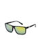 V-store Men's Sunglasses with Black Plastic Frame and Green Polarized Mirror Lens 20.546GREENBLACK