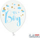 Σετ 6 Μπαλόνια Baby Shower Latex Λευκά 30εκ.