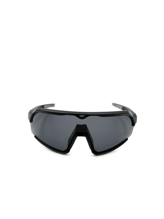 V-store Men's Sunglasses with Black Plastic Frame and Black Polarized Lens POL1149BLACK