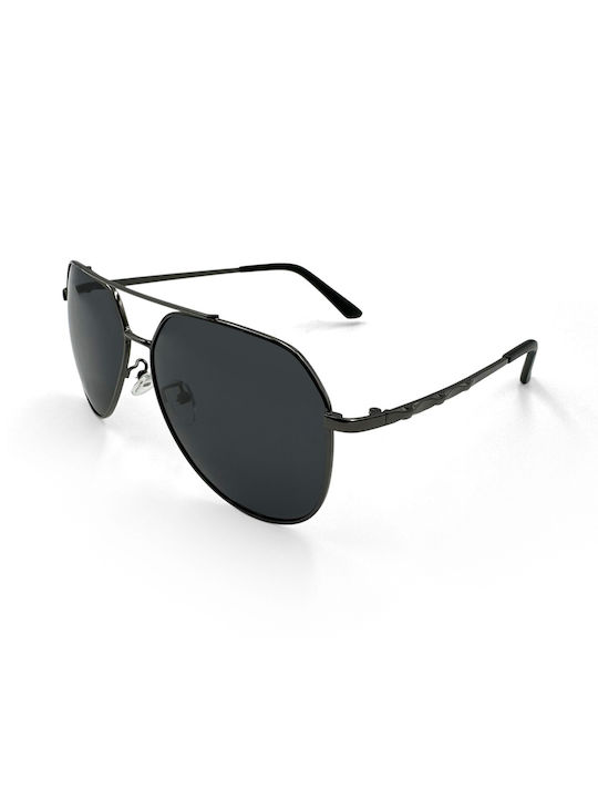 V-store Sonnenbrillen mit Schwarz Rahmen und Schwarz Polarisiert Spiegel Linse POL1941-02