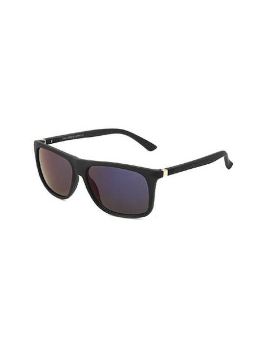 V-store Men's Sunglasses with Black Plastic Frame and Black Lens 20.571BLACK
