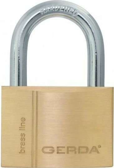 Gerda Brass Padlock Brass Bolt with Key 50mm 2 Pieces
