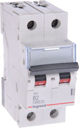 Legrand Automatic Circuit Breaker 2A Double-pole 403380