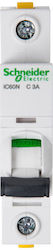 Schneider Electric Автоматична Автоматична Защита 3A Еднополюсна АС/Постоянен Ток Schneider Electric Автоматична Автоматична Защита 3A Еднополюсна АС/Постоянен Ток