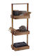 Wall Mounted Bathroom Shelf Wooden 26x17x70cm