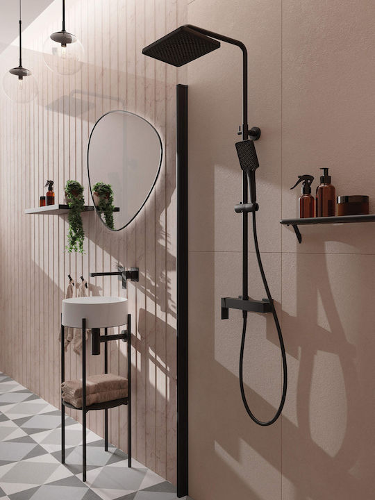 Deante An der Wand montiert Badezimmerregal Metallisch Schwarz