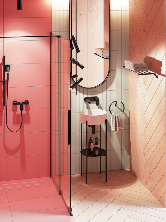 Deante An der Wand montiert Badezimmerregal Metallisch Schwarz
