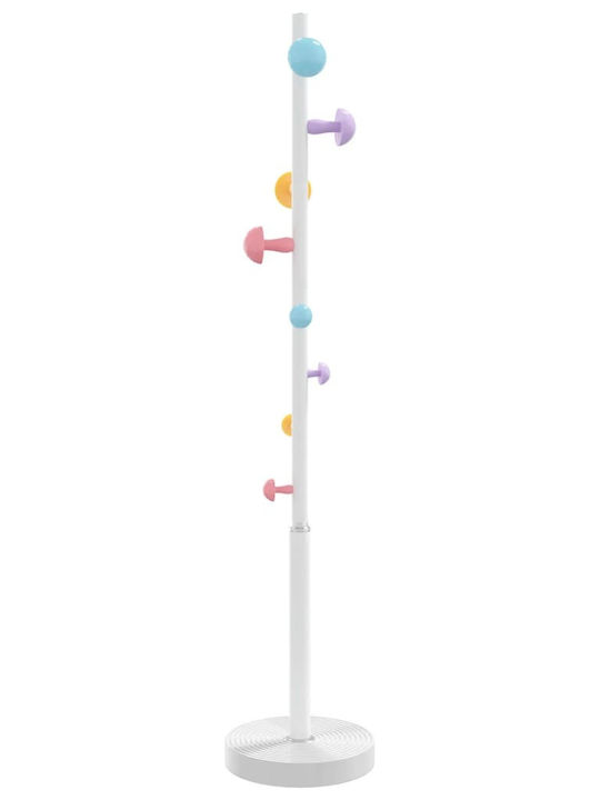 vidaXL Metallic Coat Rack White 35x35x172cm