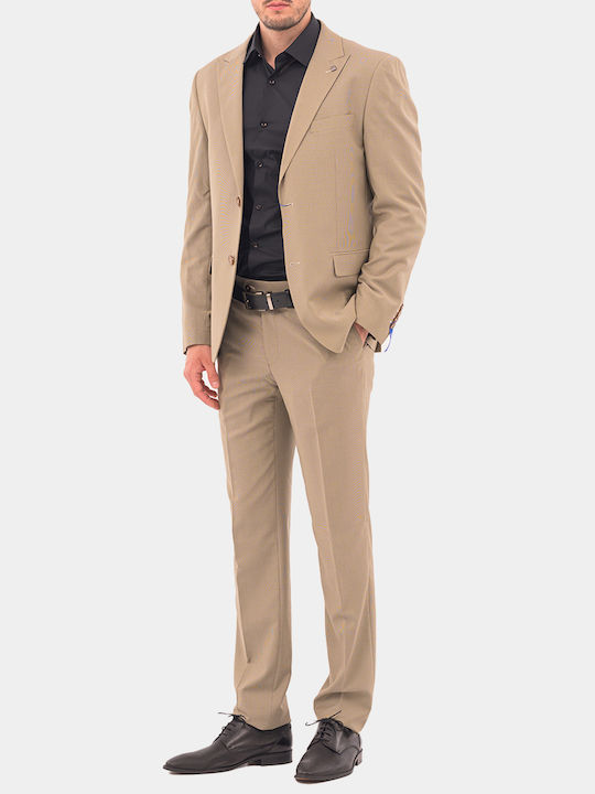 Leonardo Men's Suit Biege