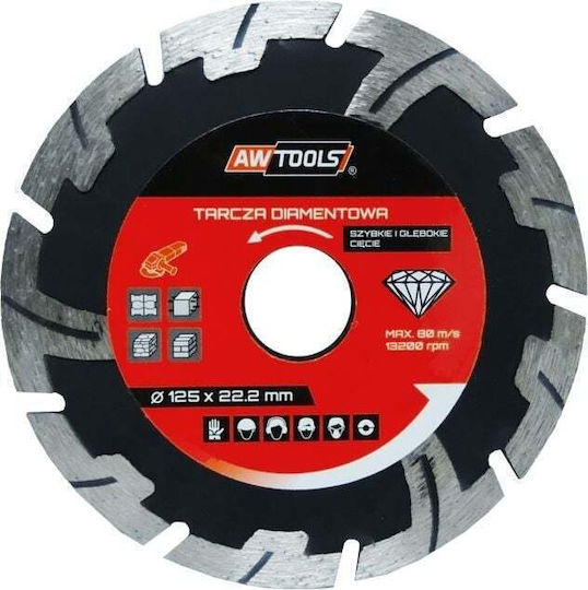 AWTools Δίσκος Κοπής Δομικών Υλικών 125mm