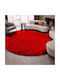 Rug Round Shaggy Bloodyred (red)