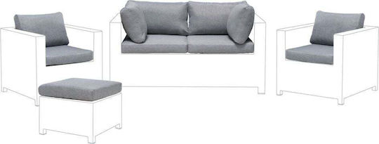 Beliani Garden Chair Cushion Gray 50x50cm