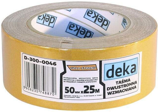 Reinforced Double-sided Adhesive Tape Strong Gold 50mm X 25m D-300-0046