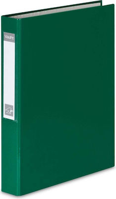 VauPe Clipboard with 2 Rings for Paper A4 Green 1pcs