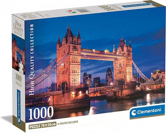 Clementoni Cle Puzzle 1000 Compact Bridge At Night 39772