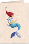 Cozywood Wooden Card C6 + Envelope Mermaid