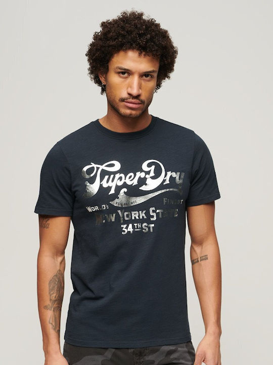 Superdry Metallic Workwear Ανδρικό T-shirt Κοντ...