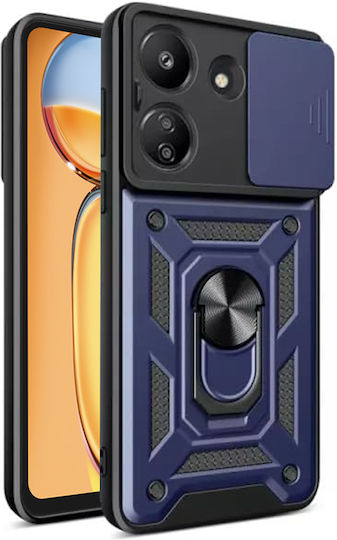 Techsuit Camshield Umschlag Rückseite Kunststoff / Silikon Blau (Redmi 13C / Poco C65 4G)