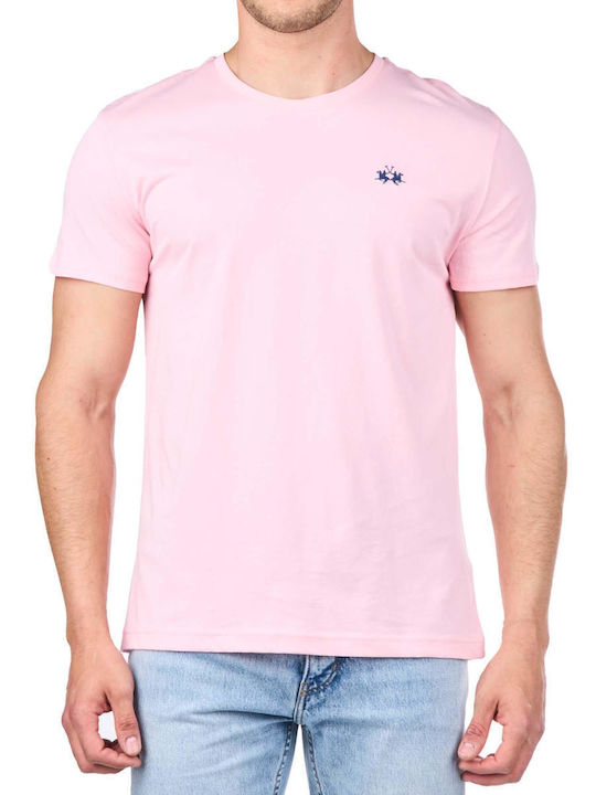 La Martina T-shirt Bărbătesc cu Mânecă Scurtă Roz